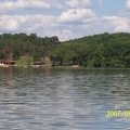 looking out across shawnee lake from our canoe
